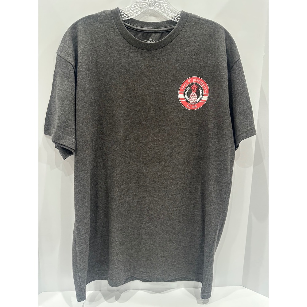 Love & Pineapples Hustle Hit Never Quit Volleyball T-Shirt Grey Large